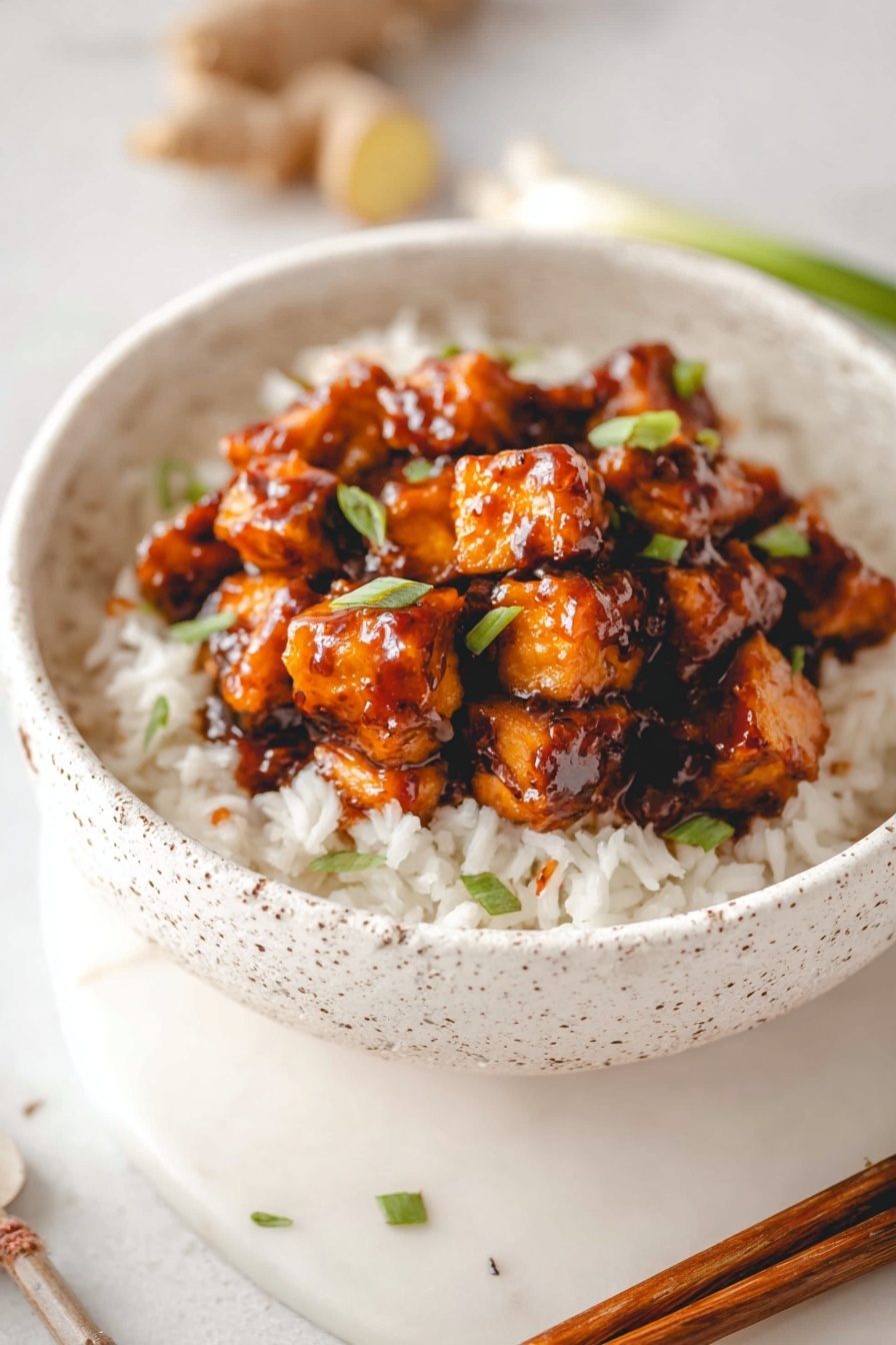 honey ginger chicken - Serving Suggestion