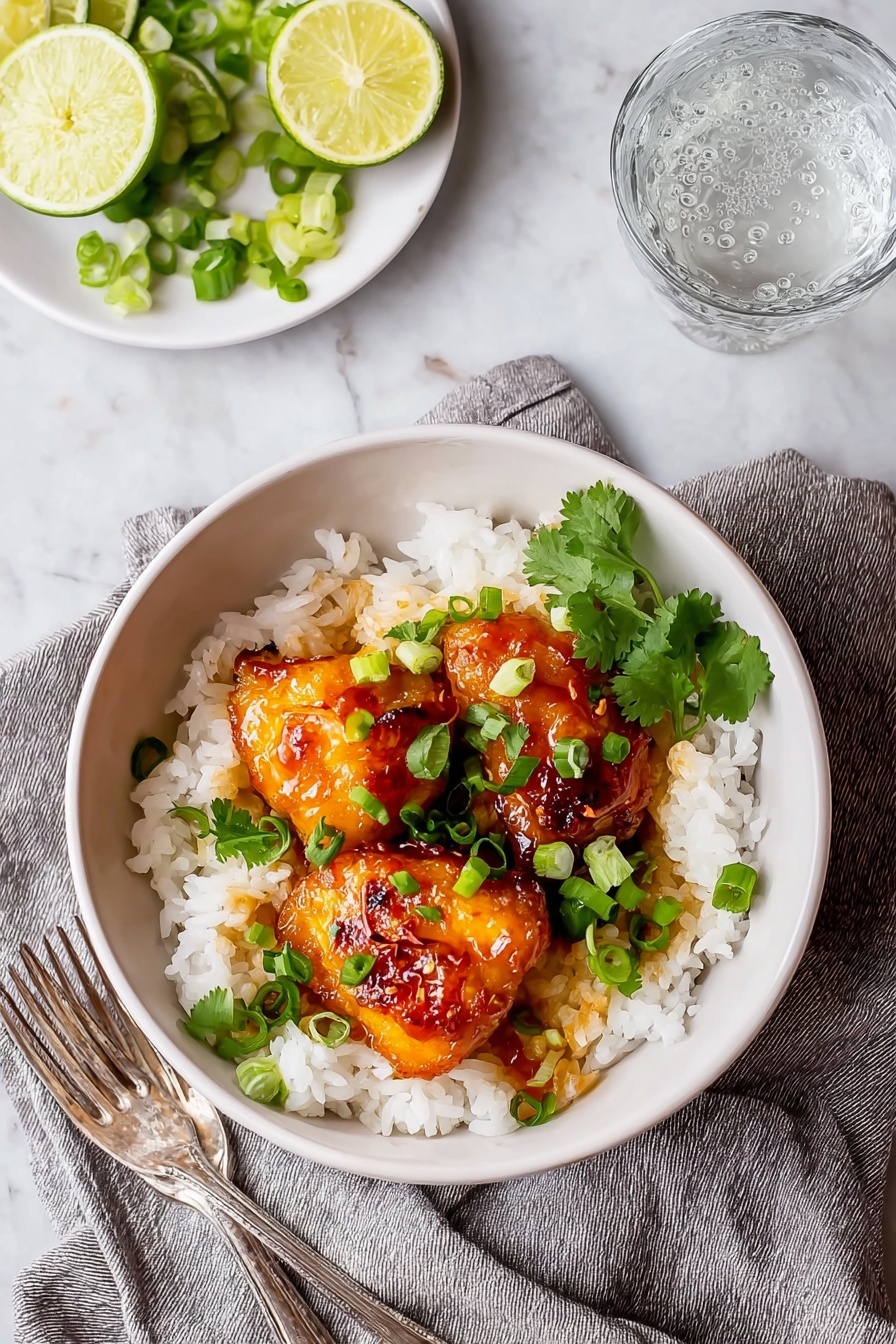 honey garlic chicken - Serving Suggestion