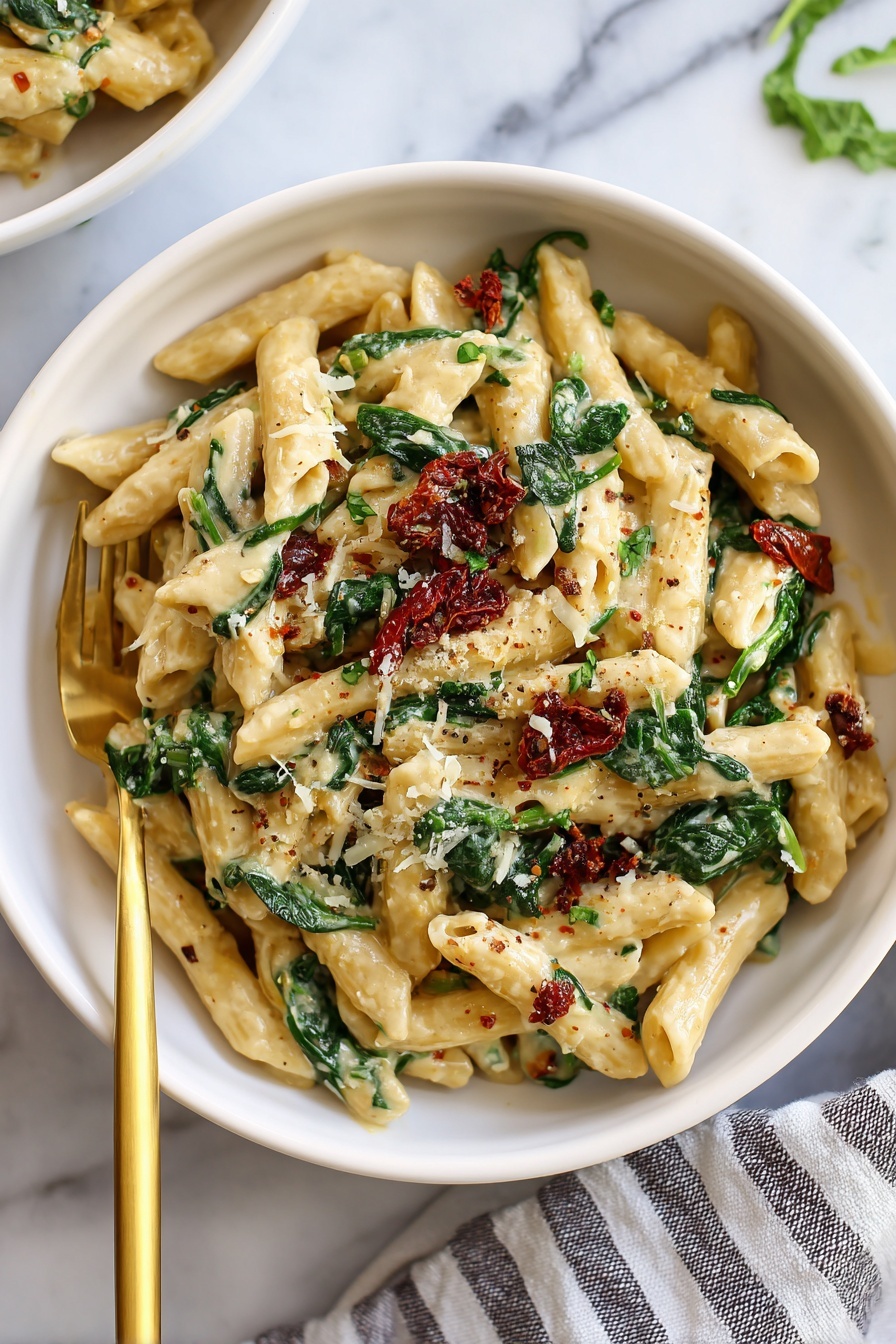 Tuscan Chicken Pasta - Serving Suggestion