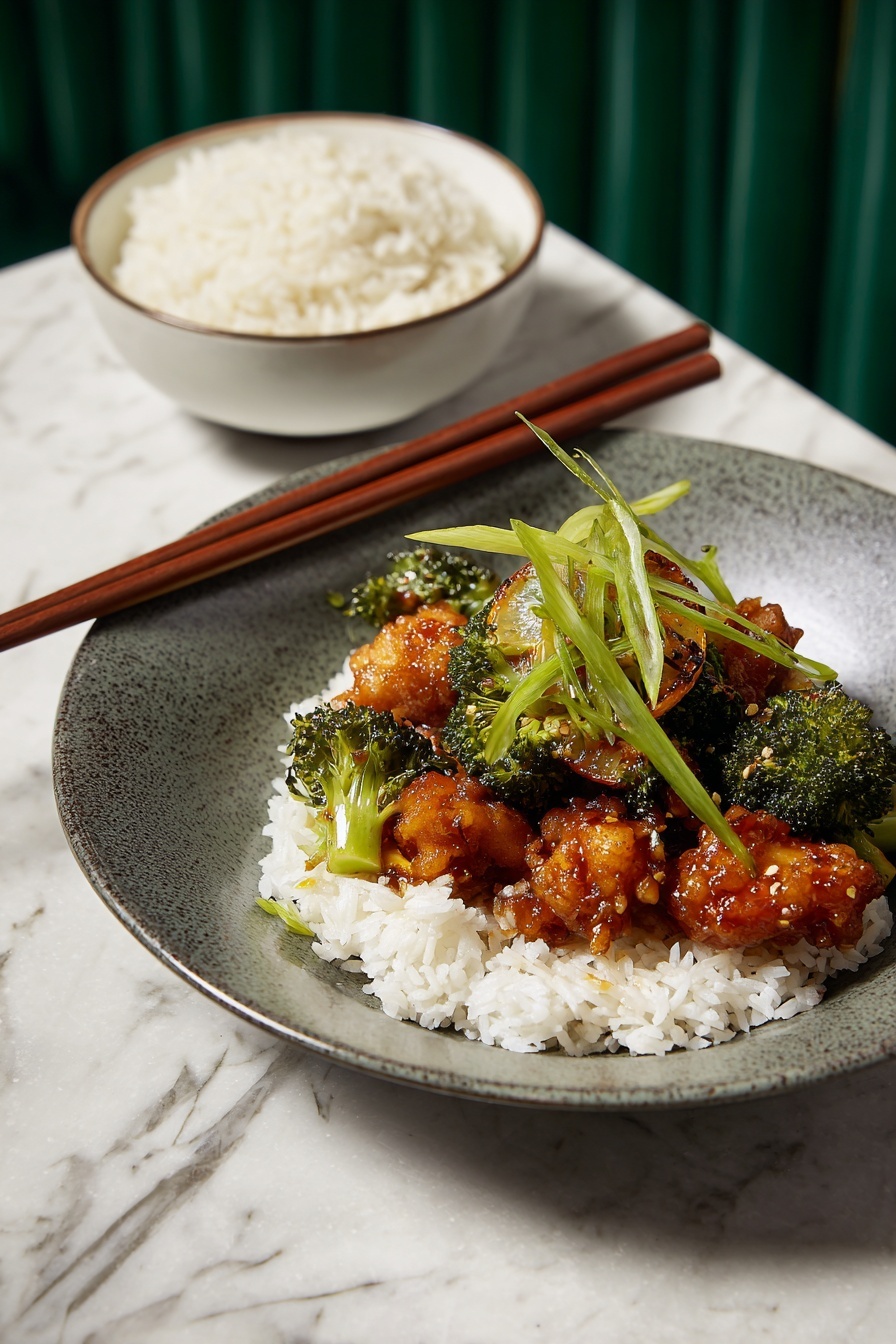 orange chicken - Serving Suggestion