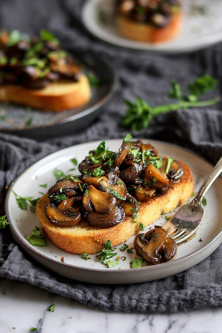 mushroom bruschetta - Serving Suggestion