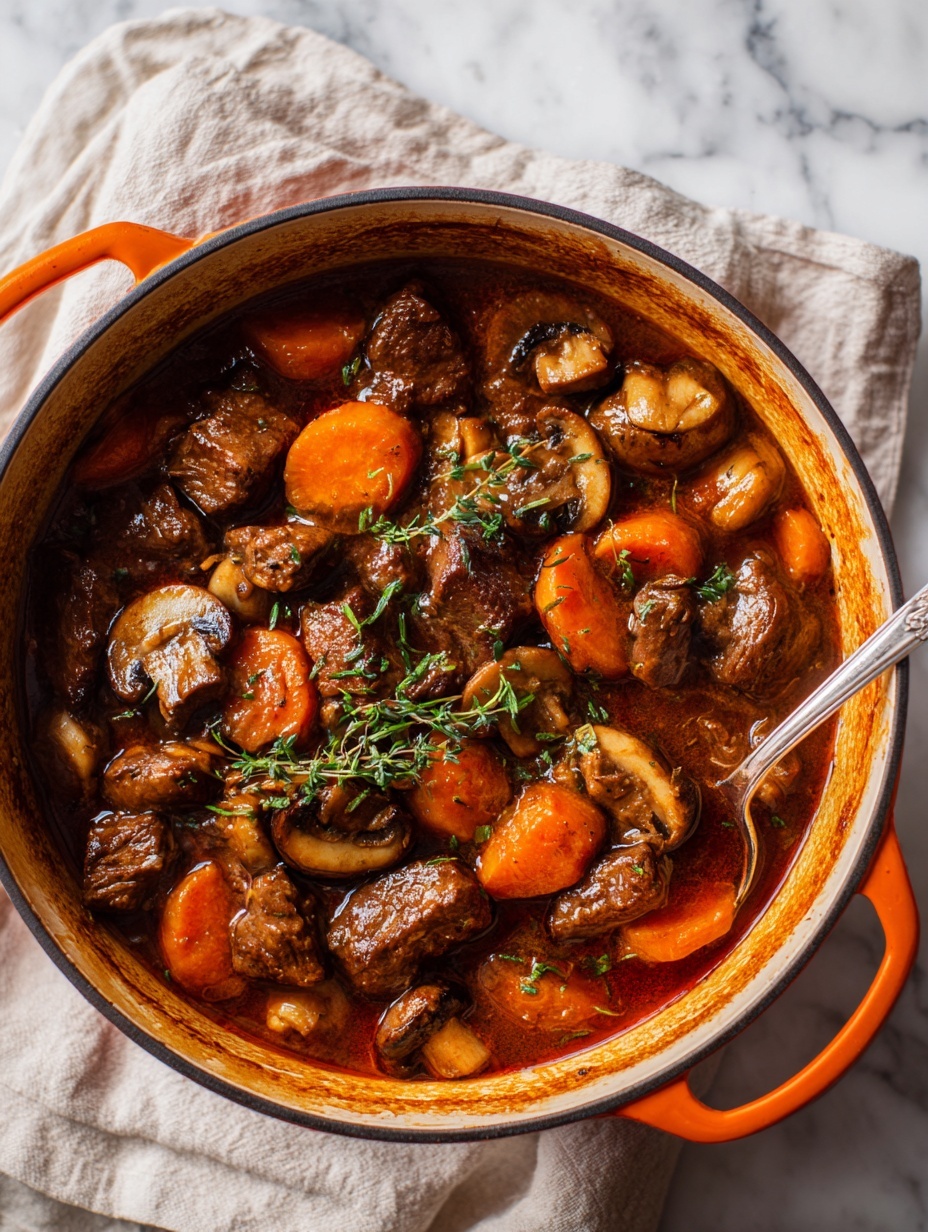 The dish shows two thick dark brown patties covered in a rich, chunky brown gravy placed on a white plate with small floral designs. Under the patties, there is a layer of pale melted cheese that is partly visible. Behind the patties, there are two pieces of toasted bread topped with bright green chopped herbs leaning against each other. The plate sits on a white marbled surface. photo taken with an iphone --ar 2:3 --v 7